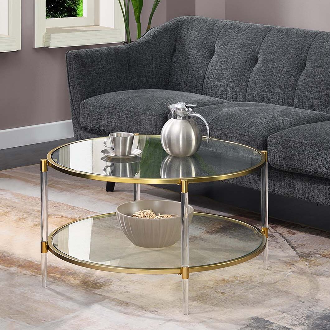 Willa Arlo™ Interiors Carolina 2-Tier Acrylic Glass Coffee Table & Reviews  | Wayfair